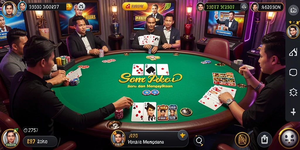 Tampilan gameplay seru di aplikasi Poker 2757.