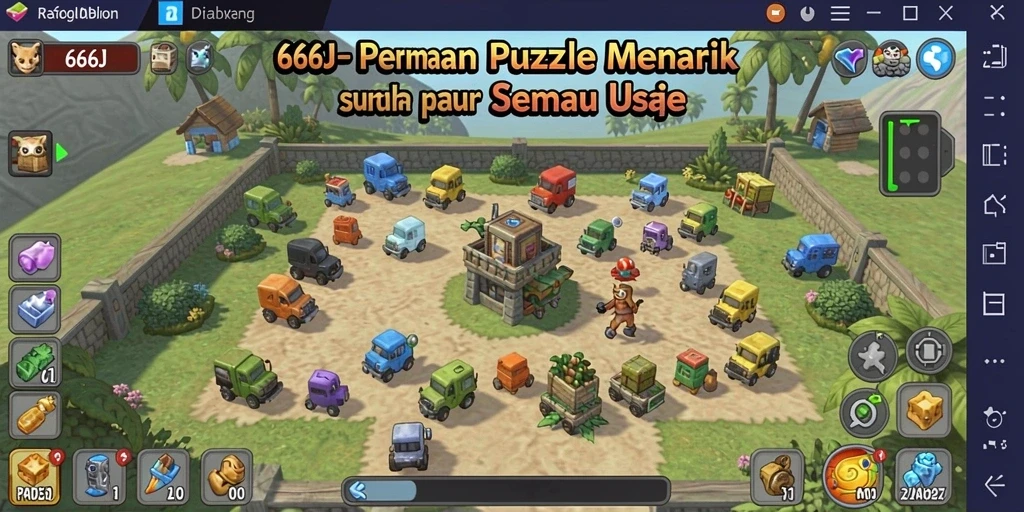 Tampilan gameplay <strong>666J</strong> dengan berbagai teka-teki menarik.