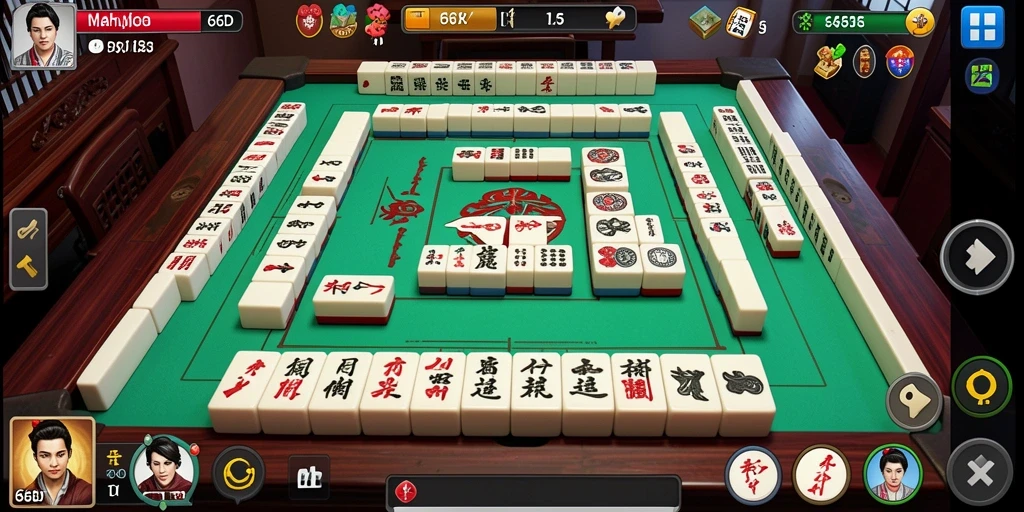 Tampilan gameplay Mahjong yang mengasyikkan di 66D.