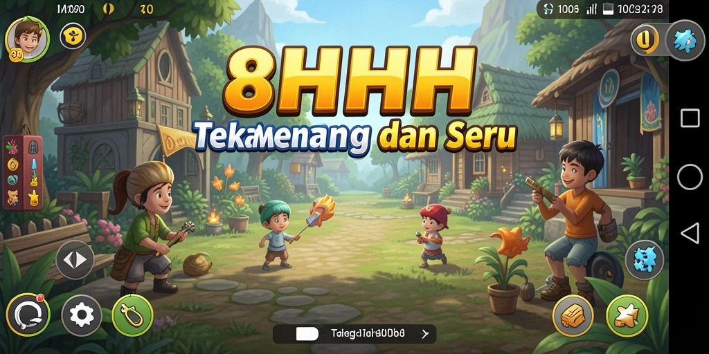 Tampilan gameplay 8HHH yang seru dan menantang teka-teki.