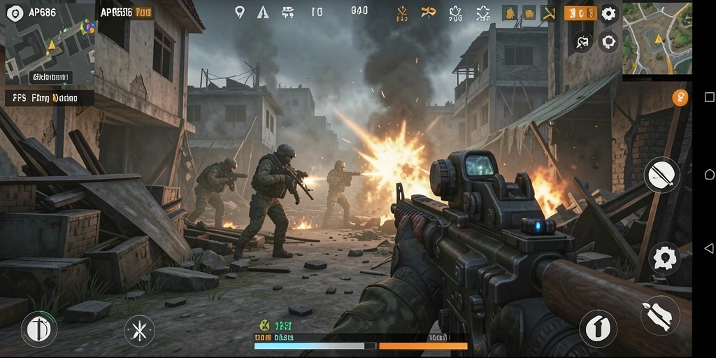 Tampilan gameplay AP686 yang intens dan menegangkan.