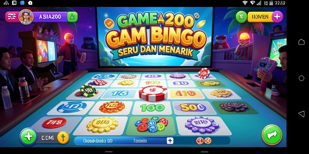 Tampilan gameplay seru dan interaktif ASIA200 di layar ponsel.