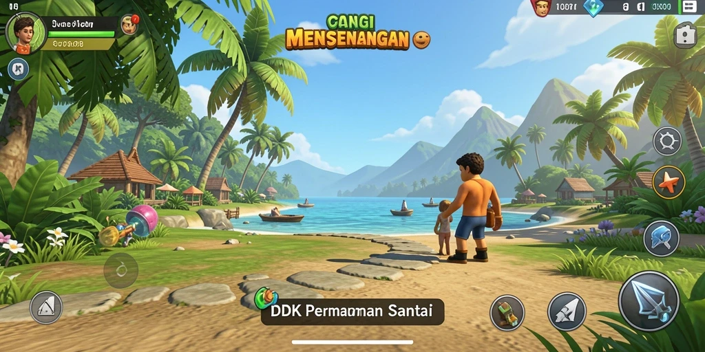 Tampilan screenshot DKK menunjukkan gameplay santai yang mengasyikkan.