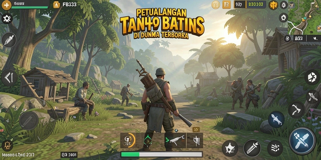Screenshot gameplay FB333 yang menampilkan petualangan di dunia terbuka.