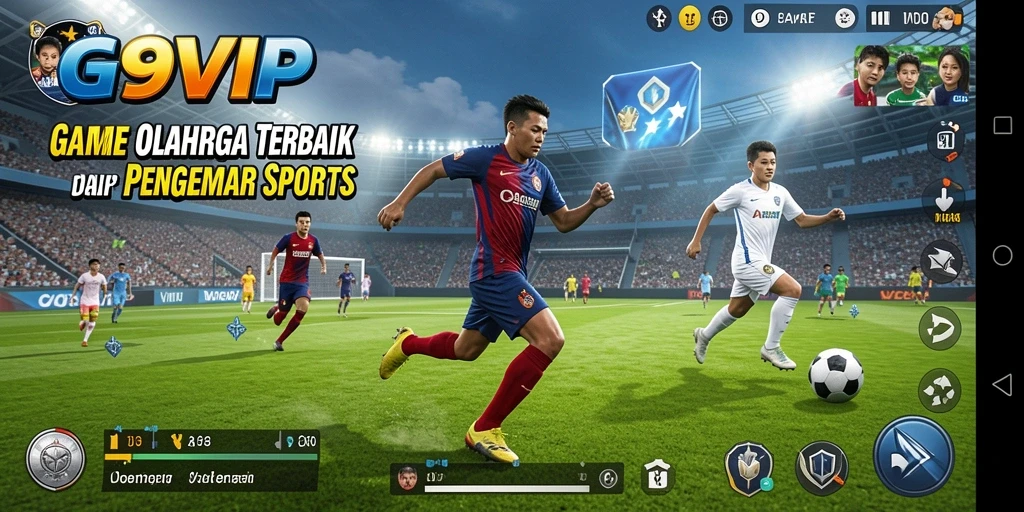 Tampilan gameplay G9VIP dengan aksi olahraga yang mendebarkan.