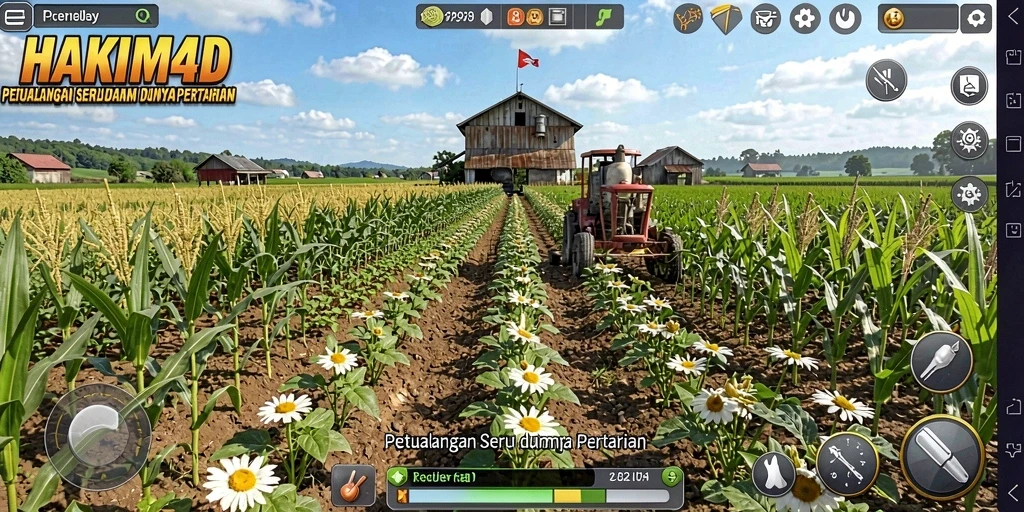 Screenshot HAKIM4D menampilkan petualangan pertanian yang seru.