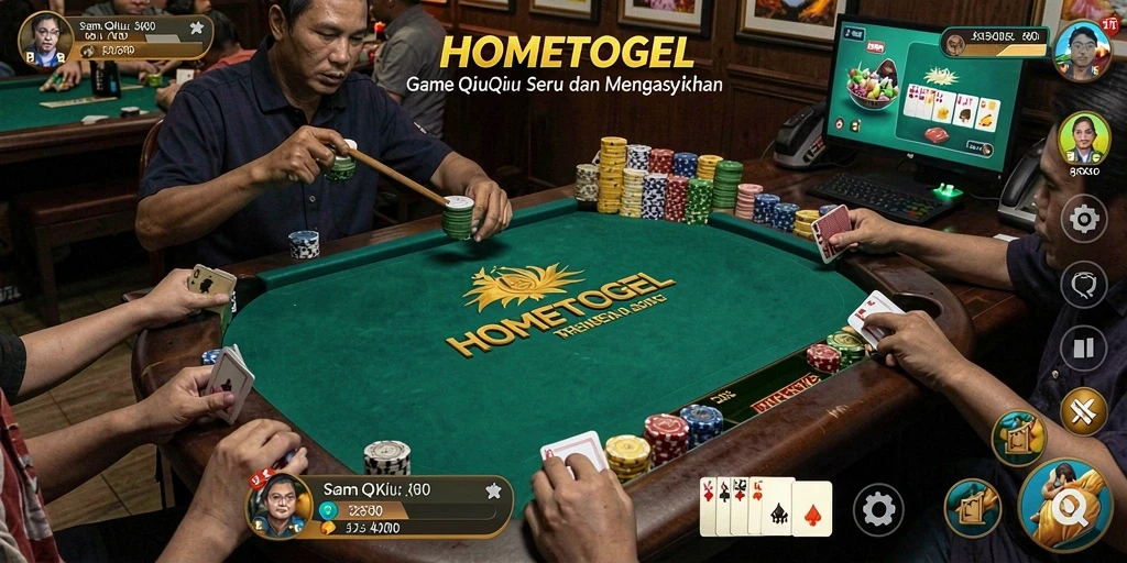Screenshot HOMETOGEL menampilkan gameplay QiuQiu yang seru.
