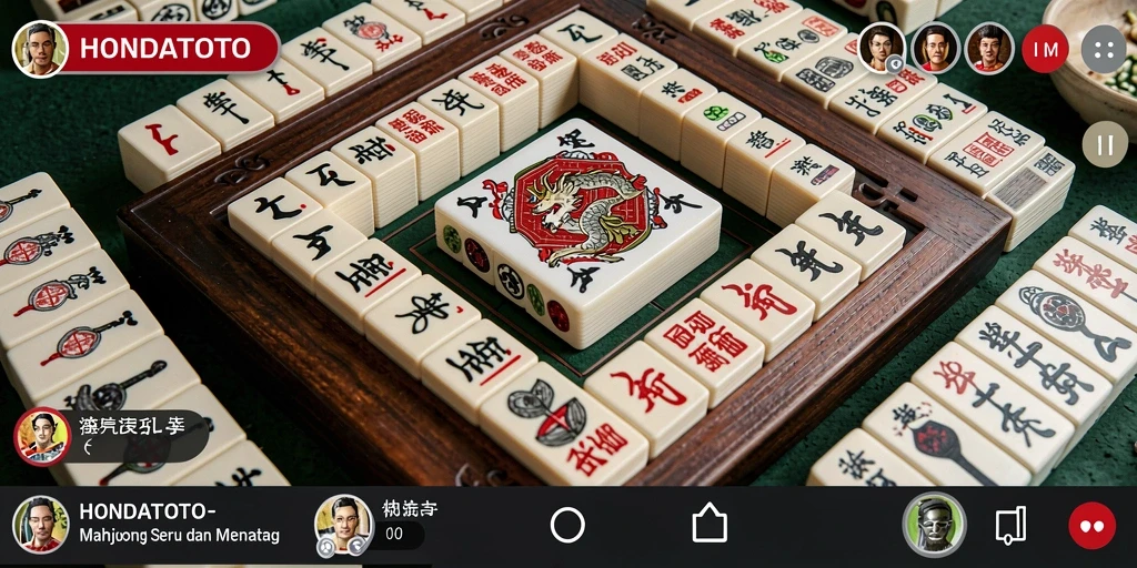 Gameplay menarik dalam HONDATOTO dengan tantangan Mahjong.