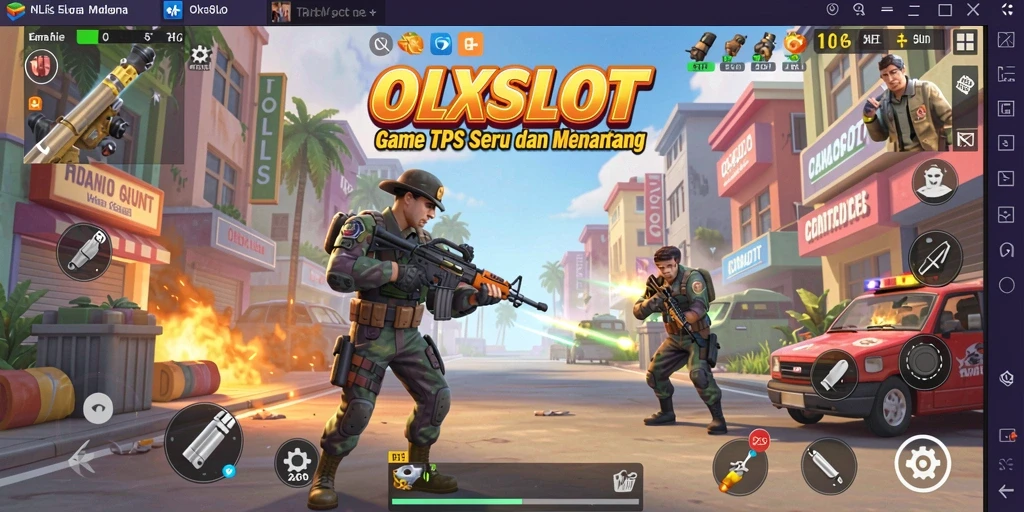 Tampilan gameplay OLXSLOT yang menegangkan dan penuh aksi TPS.