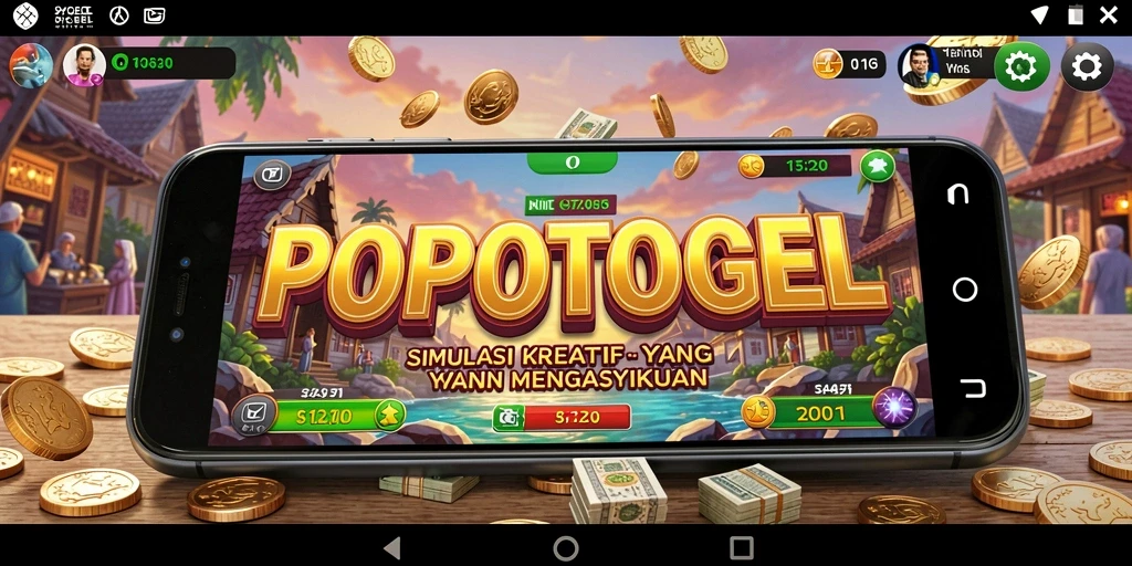 Tampilan gameplay POPOTOGEL yang interaktif dan imersif