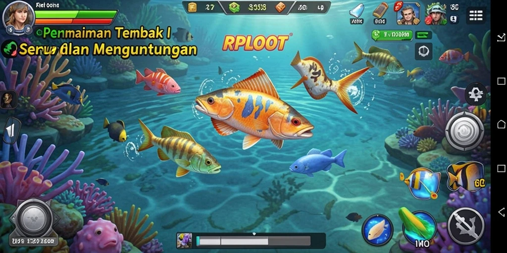 Gameplay Tembak Ikan yang seru dan menantang di RPLOOT.