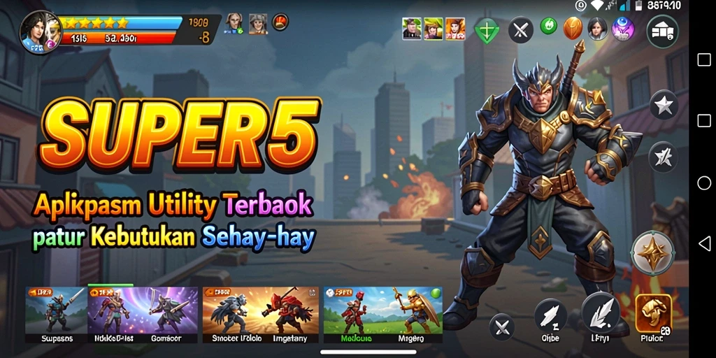 Tangkapan layar dari aplikasi SUPER5 menampilkan antarmuka yang intuitif dan fitur pengingat.