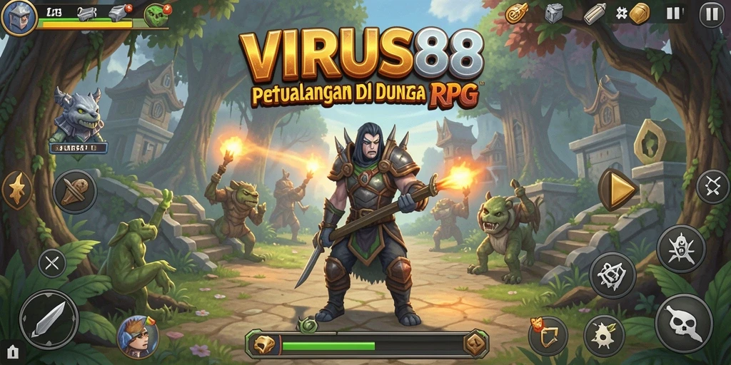 Gameplay mendebarkan di dunia <strong>VIRUS88</strong> yang penuh tantangan.